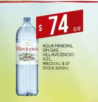 Supermercados DIA Villavicencio Agua Mineral Sin GAs x 2L oferta