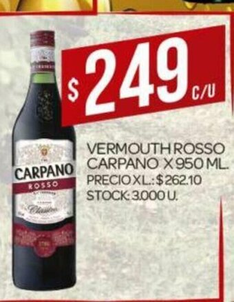 Supermercados DIA Vermouth Rosso Carpano x 950ml oferta