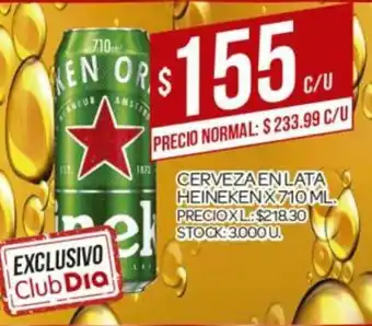 Supermercados DIA Heineken Cerveza En Lata x 710ml oferta