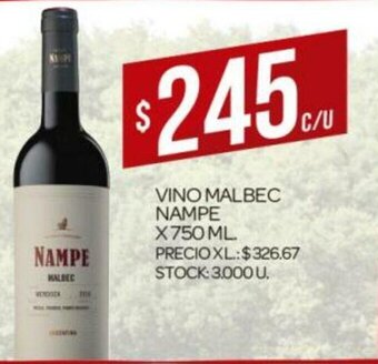 Supermercados DIA Vino Malbec Nampe x 750ml oferta