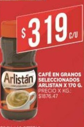 Supermercados DIA Arlistan Café En Granos Seleccionados x 170g oferta