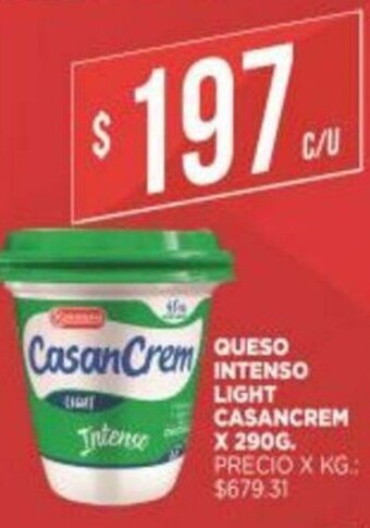 Supermercados DIA Casancrem Queso Intenso Light x 290g oferta