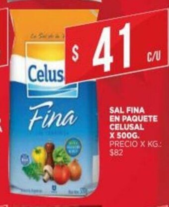 Supermercados DIA Sal Fina en Paquete celusal x 500g oferta