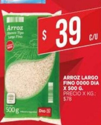 Supermercados DIA Arroz Largo Fino 0000 Dia x 500g oferta