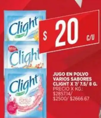 Supermercados DIA Clight Jugo En Polvo varios Sabores x 7/7.5/8g oferta