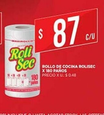Supermercados DIA Rollo De Cocina Rolisec x 180 Paños oferta