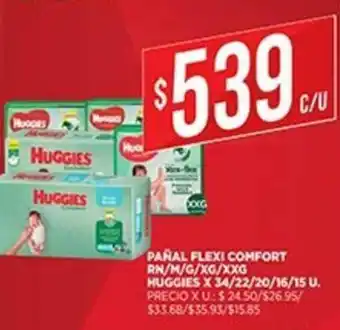Supermercados DIA Huggies Pañal Flexi Comfort oferta