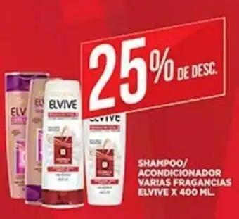 Supermercados DIA Shampoo/Acondicionador Vrias Fragrancias Elvive x 400ml oferta