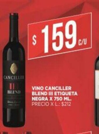 Supermercados DIA Vino Canciller Blend III Etiqueta Negra x 750ml oferta