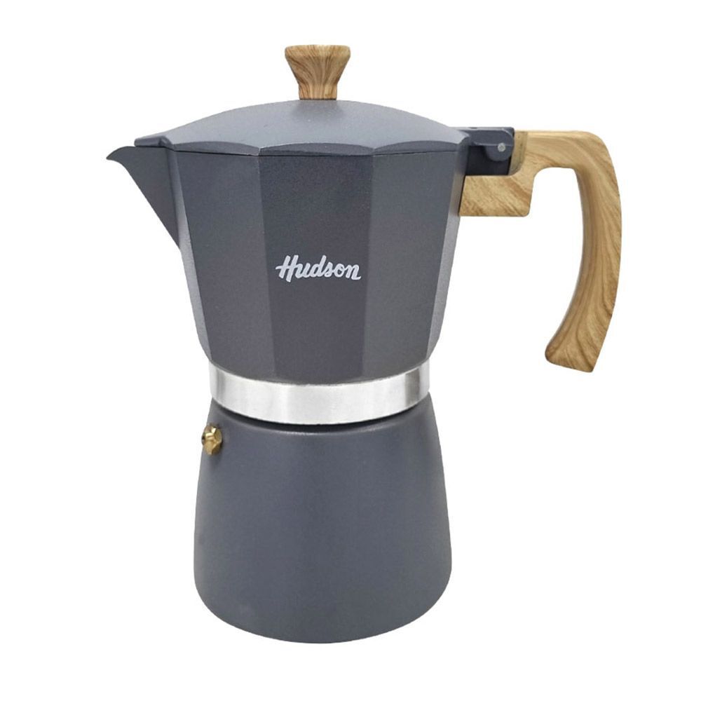 Frávega Cafetera estilo italiano hudson 6 tazas gris oferta