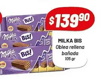 Almacor Milka Bis Obela Rellena Bañada 105gr oferta
