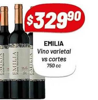 Almacor Emilia Vino Varietal Vs Cortes 750cc oferta