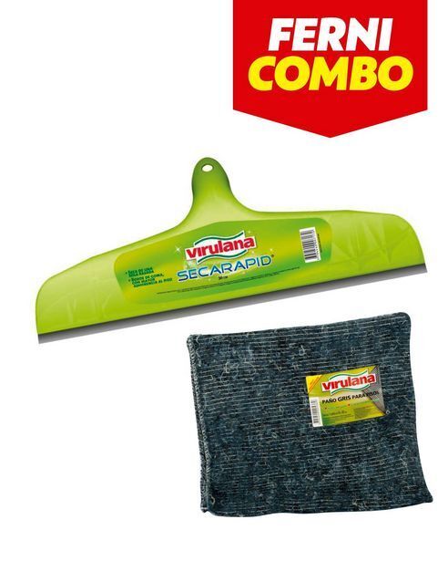 Ferniplast Combo secador de piso 30cm + paño de piso gris virulana oferta
