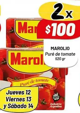 Almacor Marolio Puré De Tomate x 520gr oferta