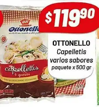 Almacor Ottonello Capelletis Varios Sabores x 500gr oferta