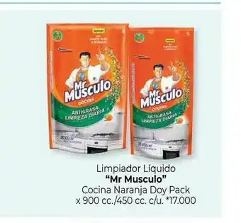 La Anonima Mr Musculo Limpiador Liquido Cocina Naranja Doy Pack oferta