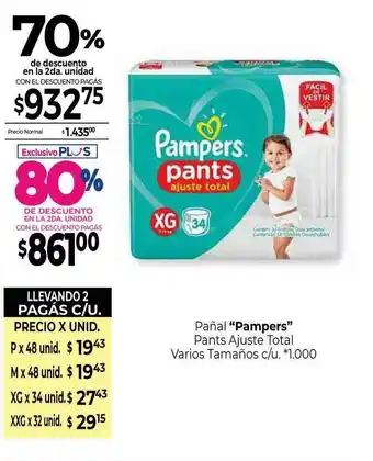 La Anonima Pampers Pañal Pants Ajuste Total oferta