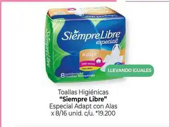 La Anonima Toallas Higiénicas Siempre Libre Especial Adapt Con Alas oferta