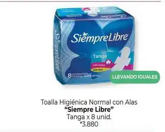 La Anonima Toalla Higiénica Normal Con Alas Siempre Libre Tanga x 8unid oferta