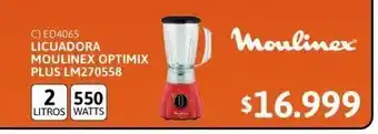 Cetrogar Licuadora moulinex optimix plus lm2781550 roja oferta