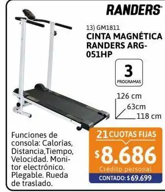 Cetrogar Cinta magnética randers arg-051hp oferta