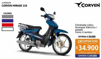 Cetrogar Corven mirage 110 oferta