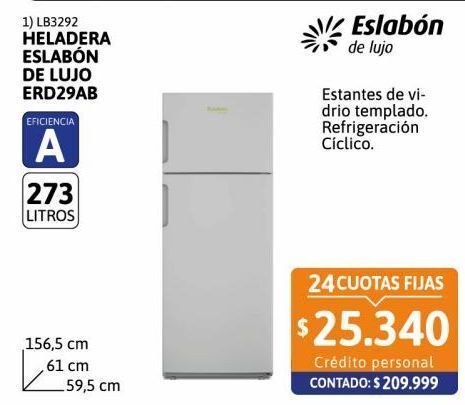 Cetrogar Heladera erd29ab 273lt eslabón de lujo oferta