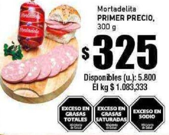 Cooperativa Obrera Mortadelita PRIMER PRECIO, 300 g oferta