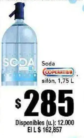 Cooperativa Obrera SCOA Soda COPERATIVA sifón, 1,75 L oferta