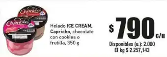 Cooperativa Obrera Helado ICE CREAM, Capricho, chocolate con cookies o frutilla, 350 g oferta