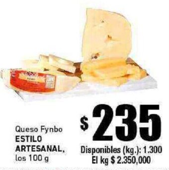 Cooperativa Obrera Queso Fynbo ESTILO ARTESANAL, los 100 g oferta