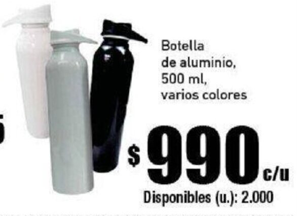 Cooperativa Obrera Botella de aluminio, 500 ml, varios colores oferta