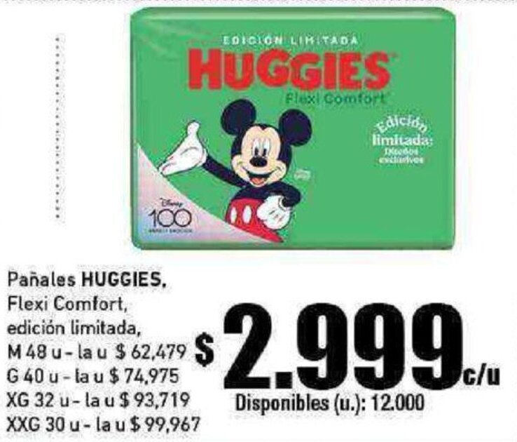 Cooperativa Obrera Pañales HUGGIES, Flexi Comfort oferta
