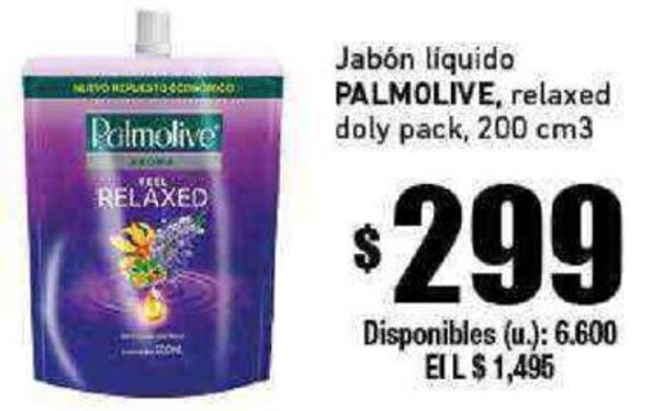 Cooperativa Obrera Jabón líquido PALMOLIVE, relaxed doly pack, 200 cm3 oferta