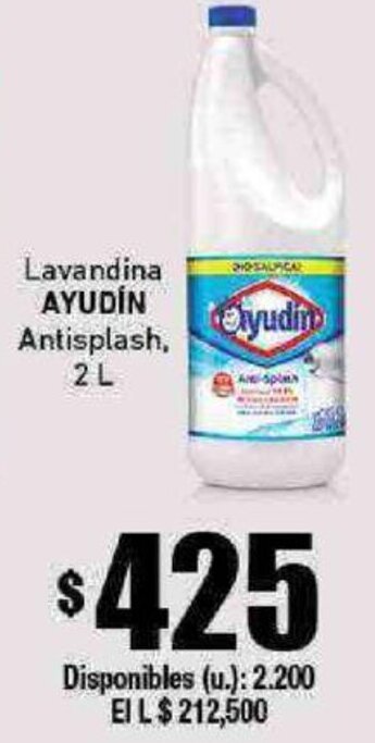 Cooperativa Obrera Lavandina CHOPSALPICAL AYUDÍN Antisplash, 2 L oferta