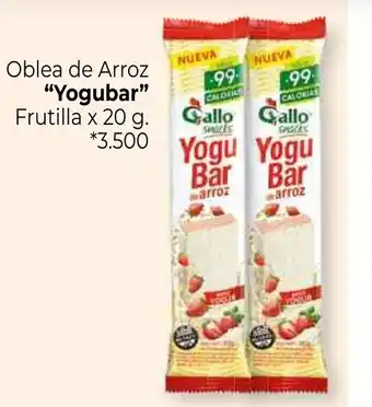 La Anonima Yogubar Oblea de Arroz Frutilla x 20g oferta