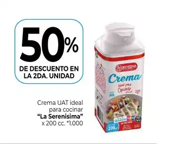 La Anonima La Serenisima Crema UAT ideal para cocinar x 200 cc oferta