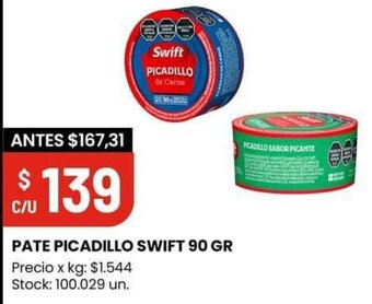 Changomas PATE PICADILLO SWIFT 90 GR oferta