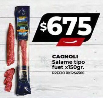 Supermayorista Vital CAGNOLI Salame tipo fuet x 150gr. oferta