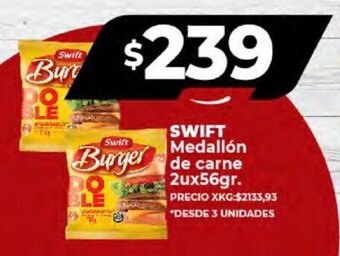 Supermayorista Vital SWIFT Medallón de carne 2u x 56gr. oferta