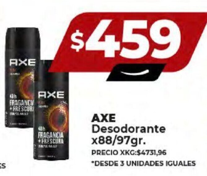 Supermayorista Vital AXE Desodorante x 88 / 97gr. oferta