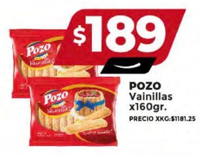 Supermayorista Vital POZO Vainillas x 160gr. oferta