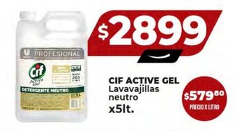 Supermayorista Vital CIF ACTIVE GEL Lavavajillas neutro x 5lt. oferta