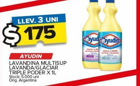 Carrefour Maxi Lavandina ayudin 1lt oferta