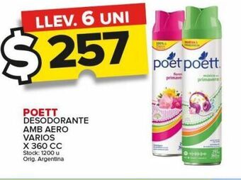 Carrefour Maxi Desodorante poett ambiente aero varios x 360cc oferta