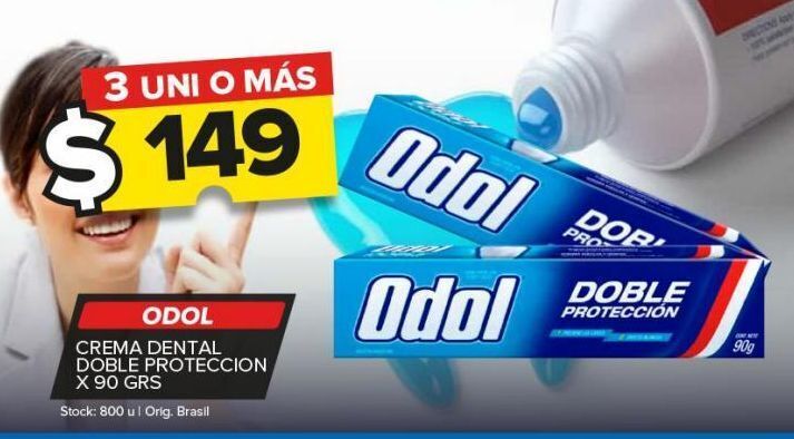 Carrefour Maxi Crema dental odol doble protección x 90g oferta