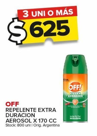 Carrefour Maxi Repelente off extra duración aerosol x 170cc oferta
