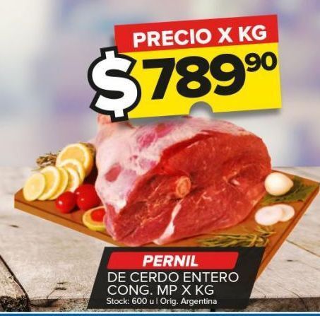 Carrefour Maxi Pernil de cerdo entero congelado mp x kg oferta