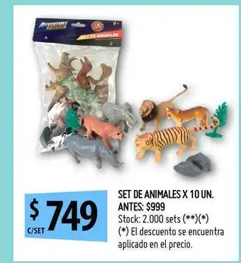 Punto Mayorista Set De Animales X 10 Un. oferta