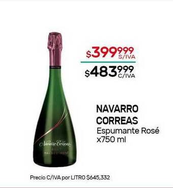Nini Mayorista Navarro Correas Espumante Rosé x 750ml oferta